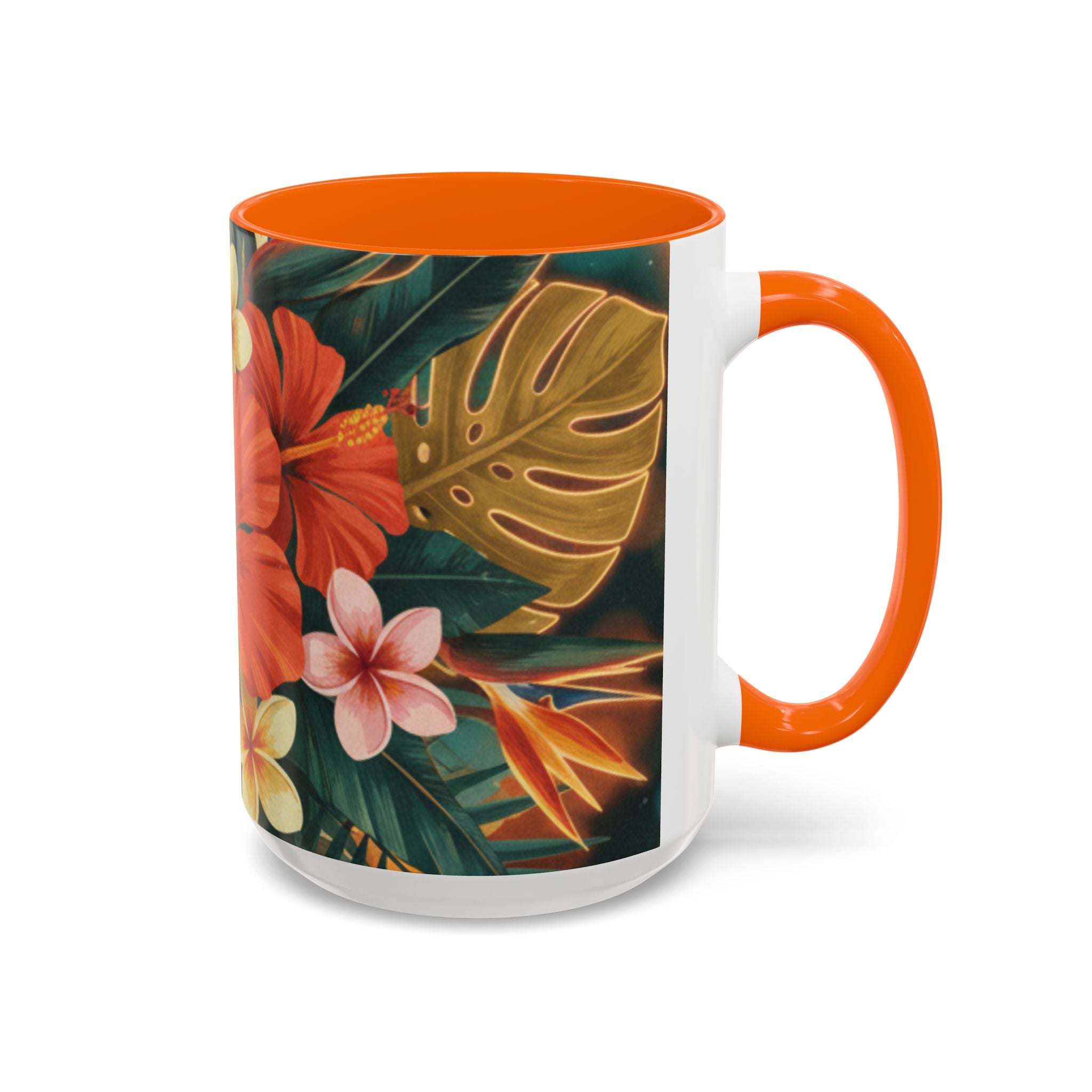 Hibiscus Tropical Coffee Mug — Floral Island Accent Mug (11/15 oz)
