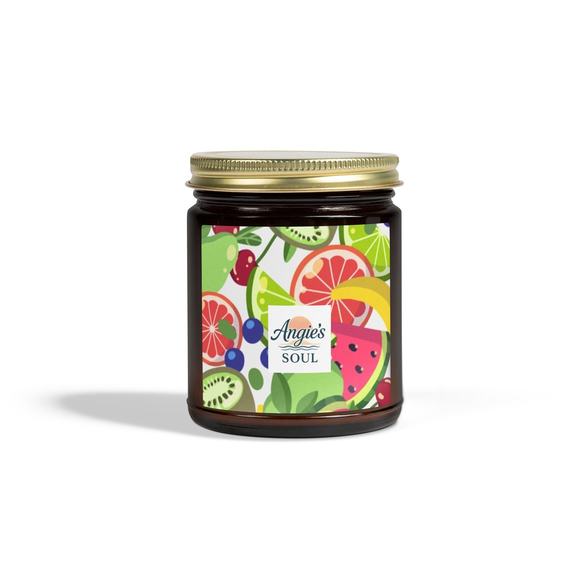 Coconut Apricot Scented Candle — Tropical Fruit Soy Jar (4oz/9oz)