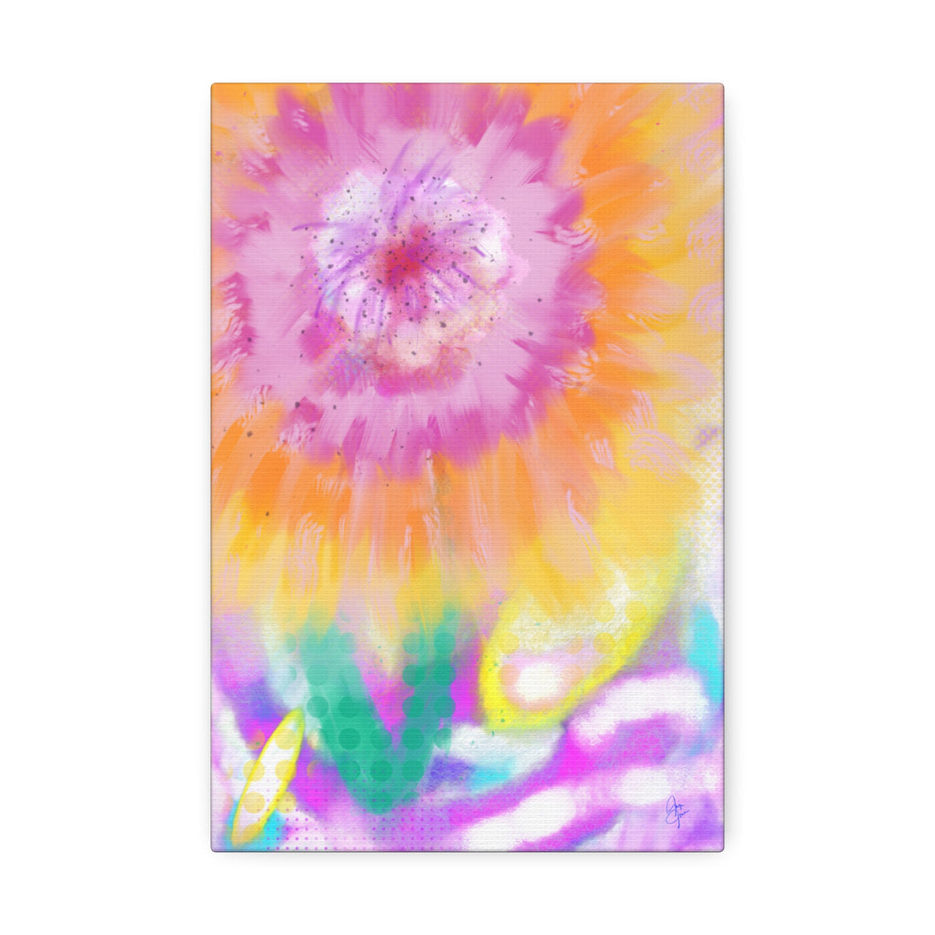 Vibrant Sunburst Floral Canvas
