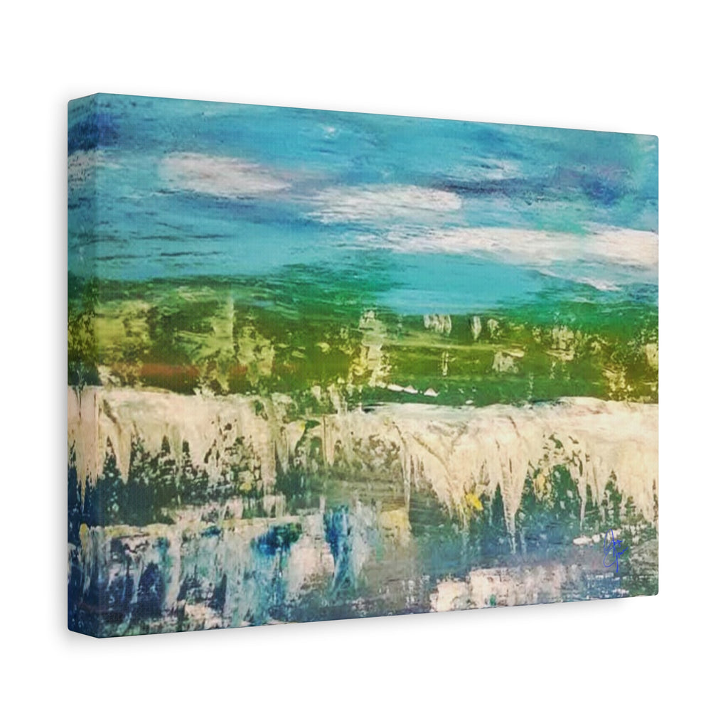 Coastal Abstract Landscape Matte Canvas Print — Stretched 1.25"