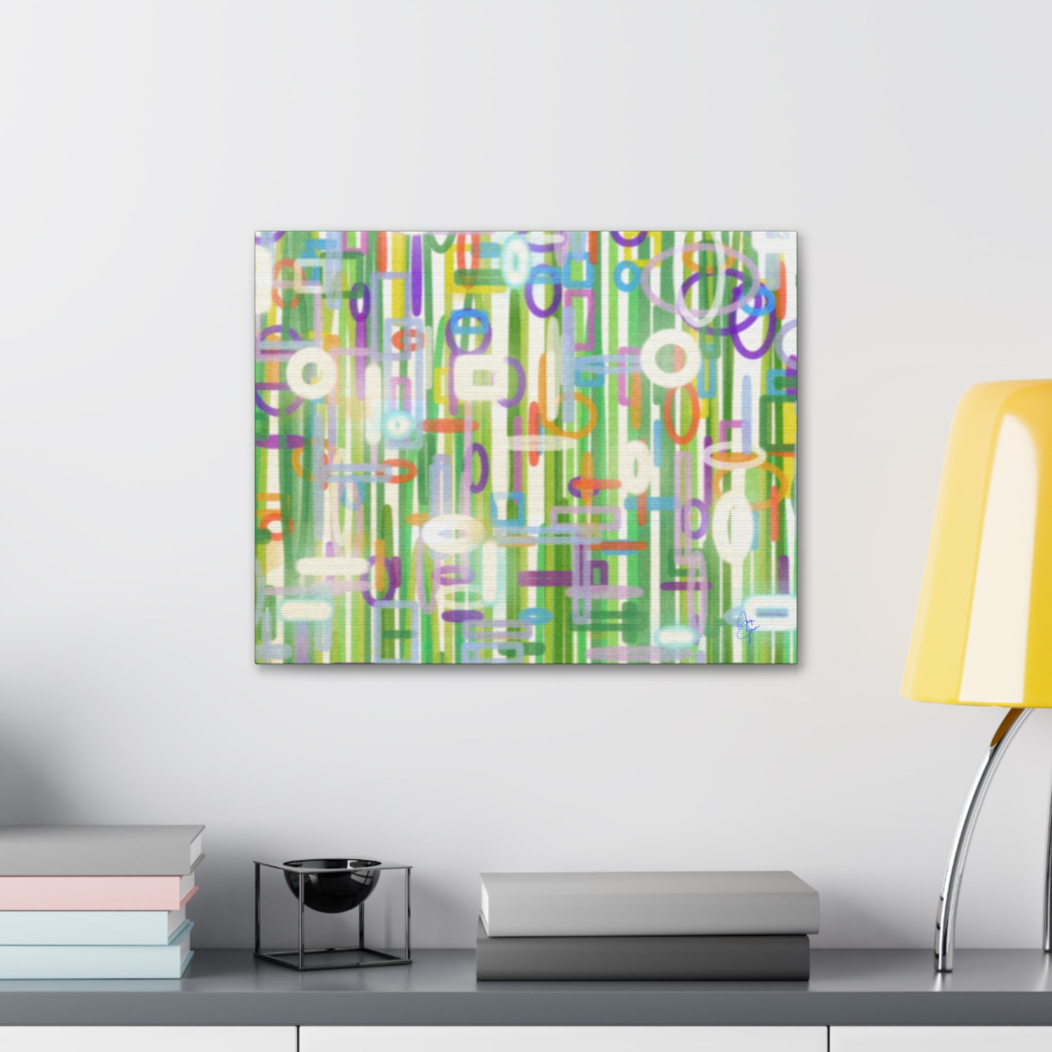 Contemporary Flower Garden Canvas Stretched 1.5"