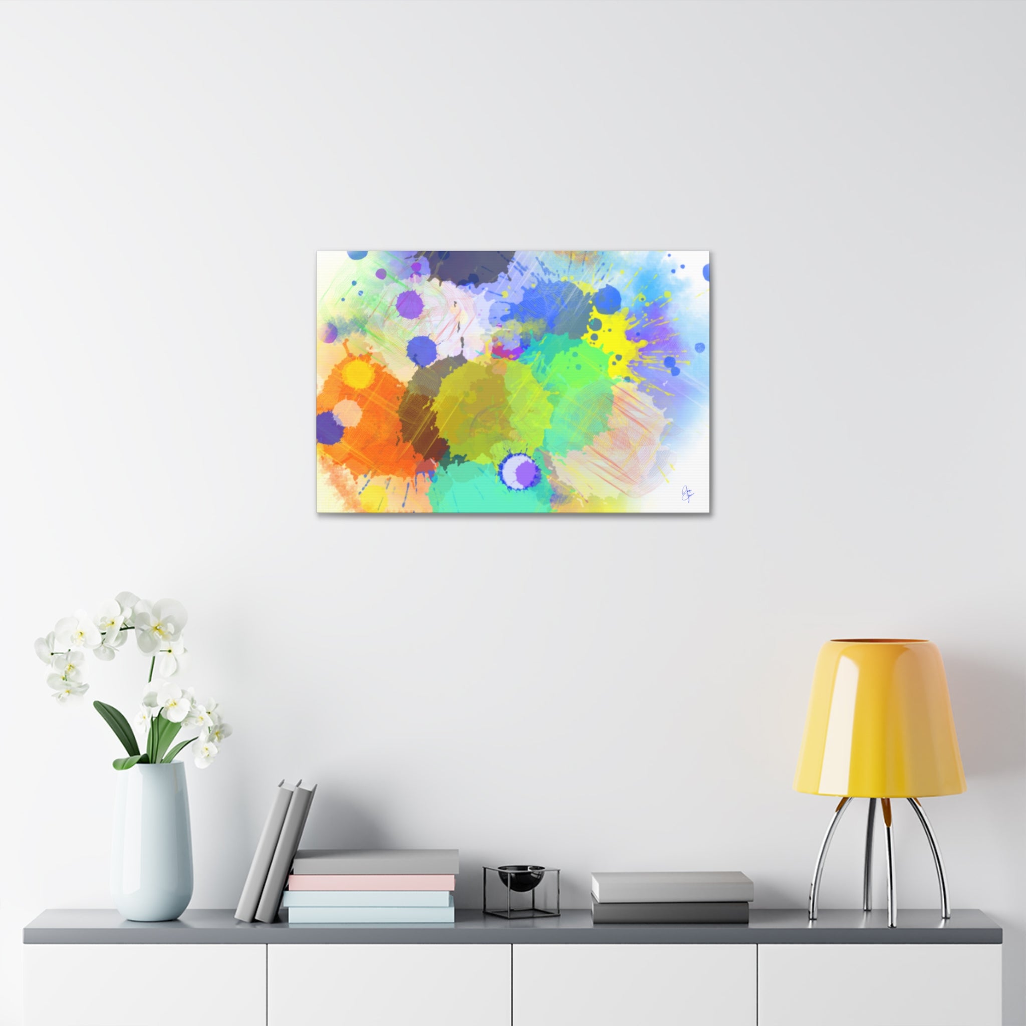 Abstract Color Splash Canvas Print — Stretched 1.5"