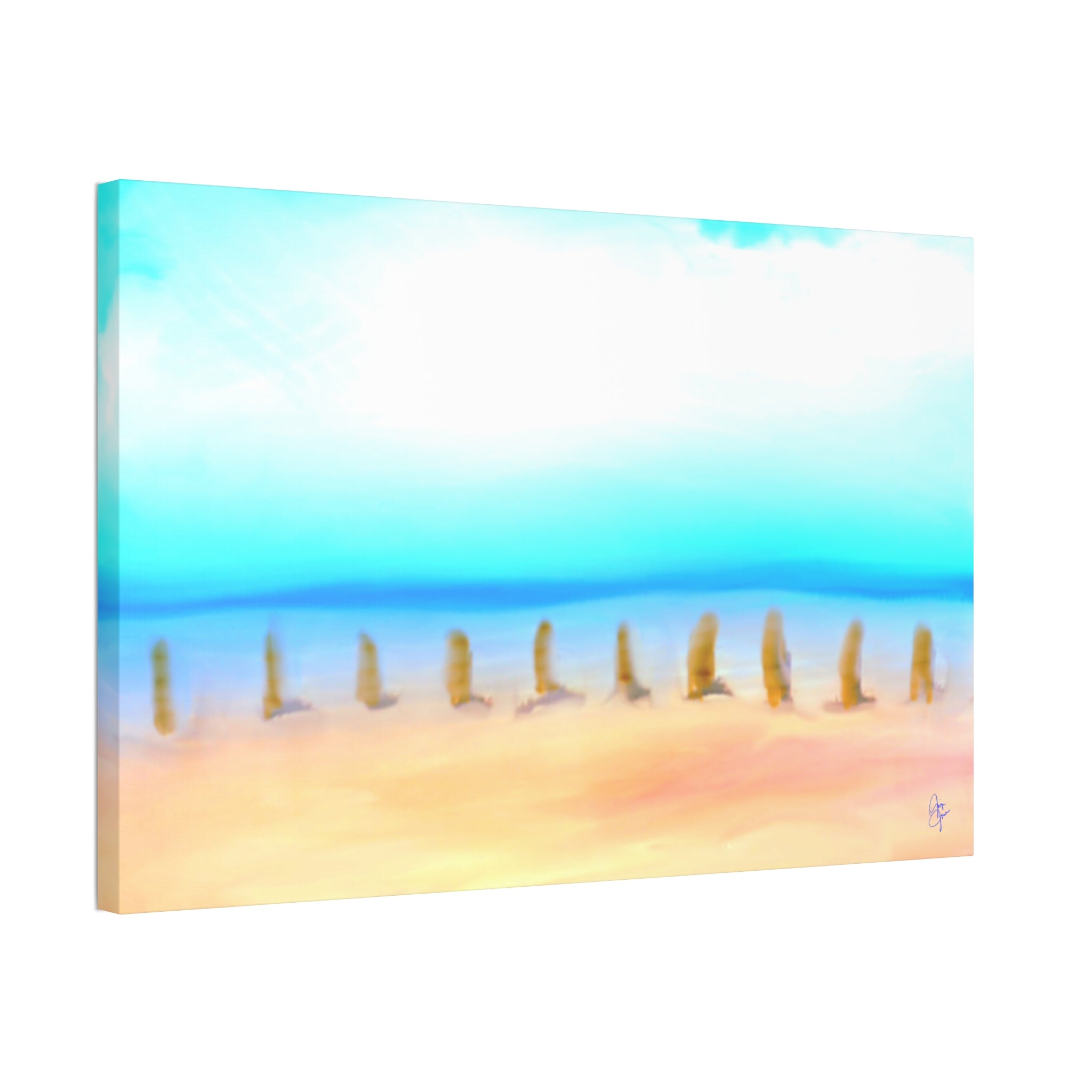 Coastal Sunrise Beach Canvas — Stretched 1.5" Seascape Wall Art