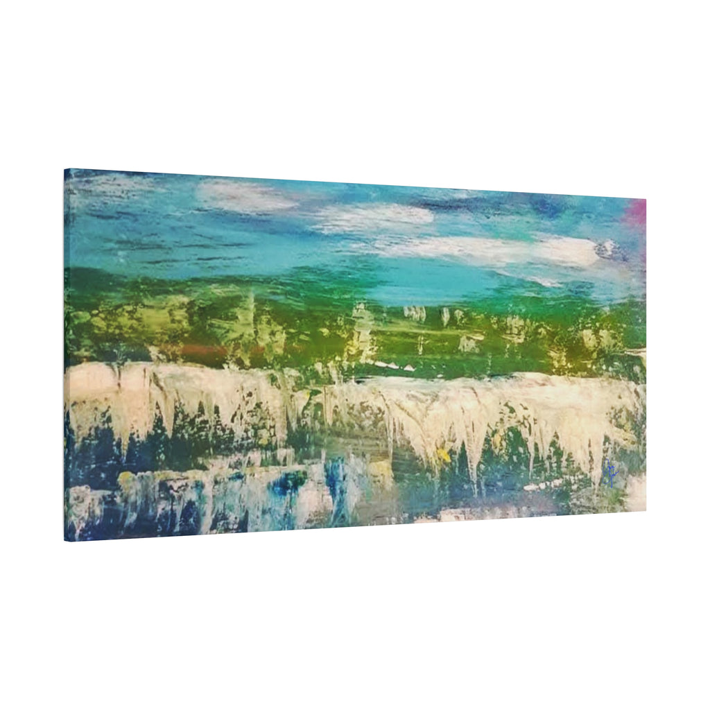 Coastal Abstract Landscape Matte Canvas Print — Stretched 1.25"