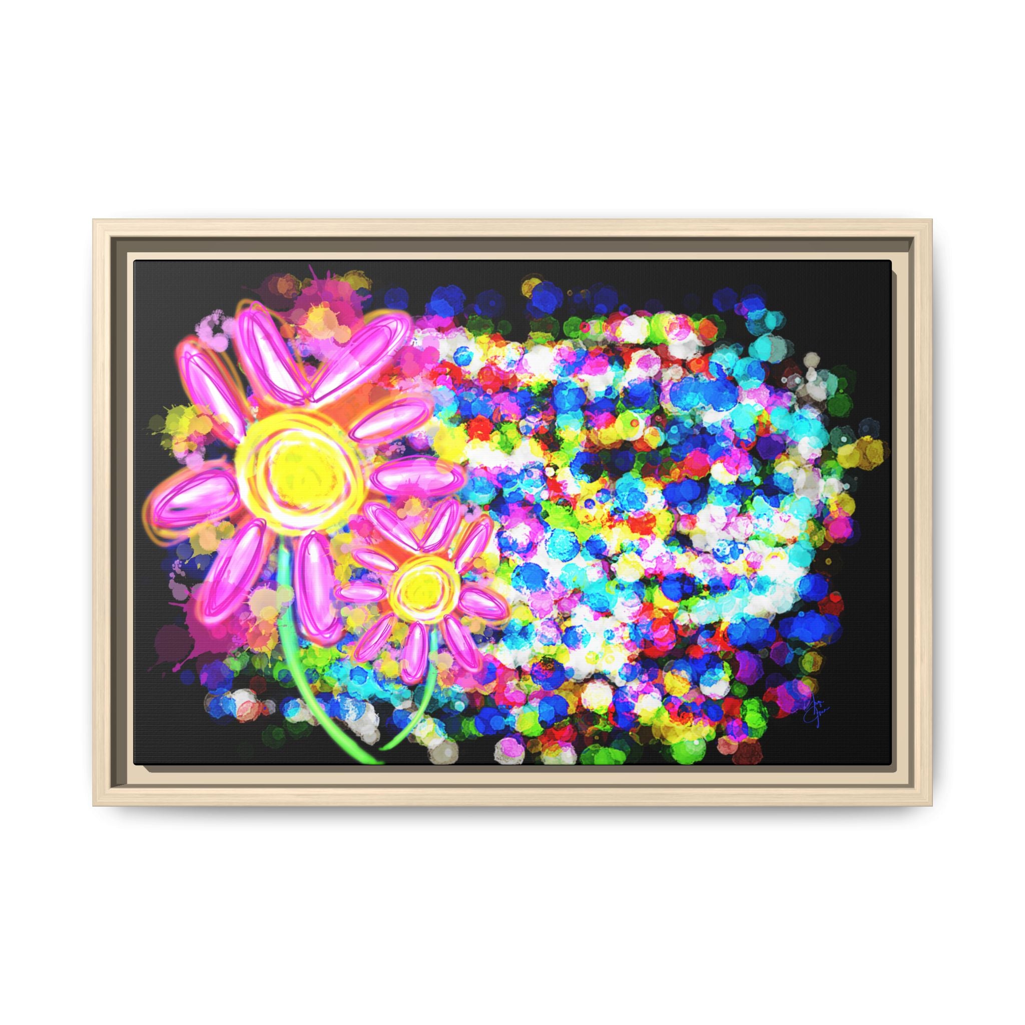 Playful Color Matte Canvas Framed Wall Art