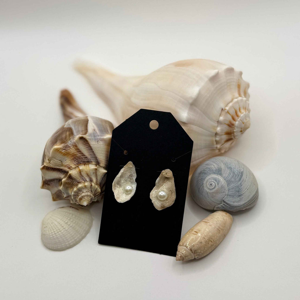 Oyster Shell Stud Earrings