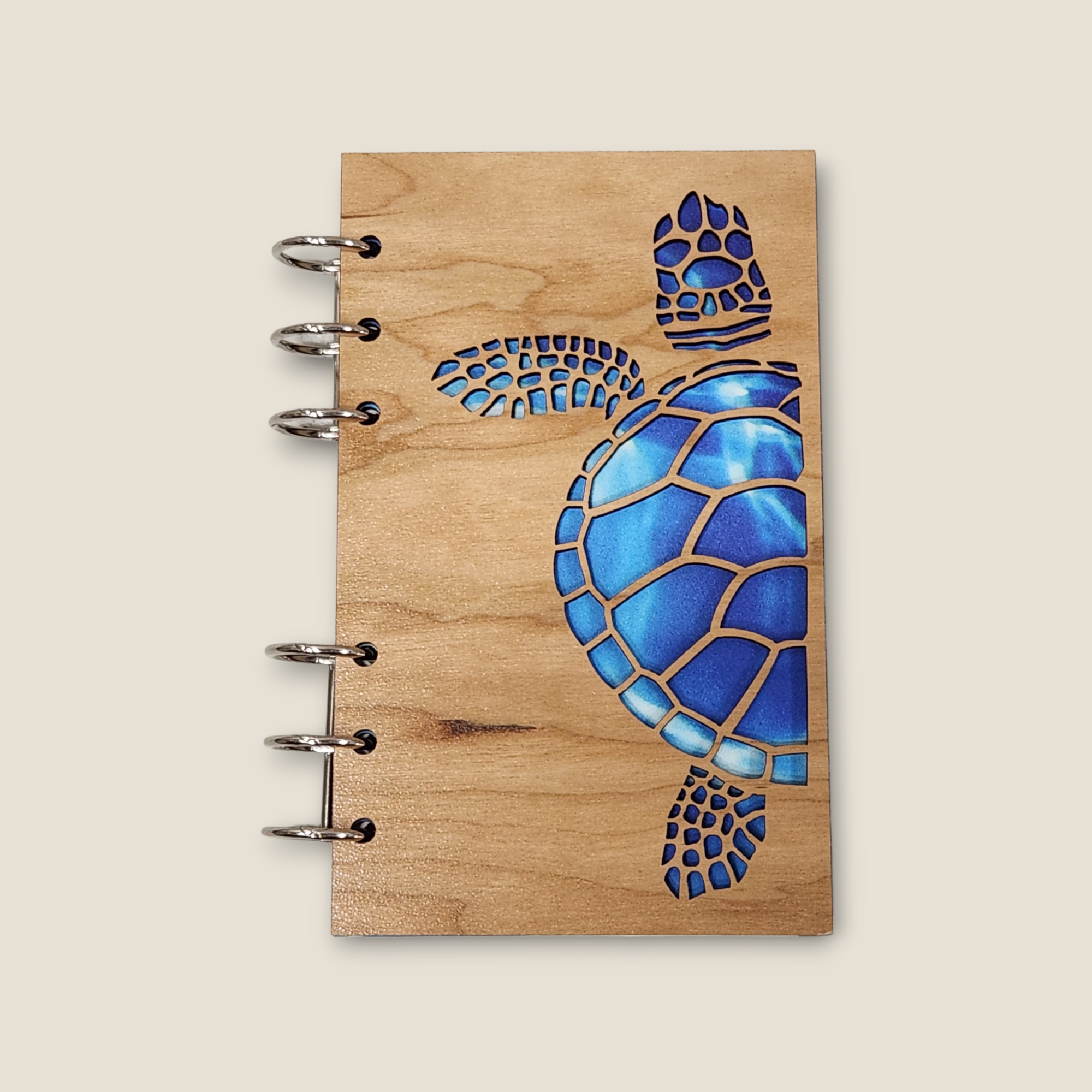 Wood Turtle Refillable Notebook Journal - A6 Refillable Notebook