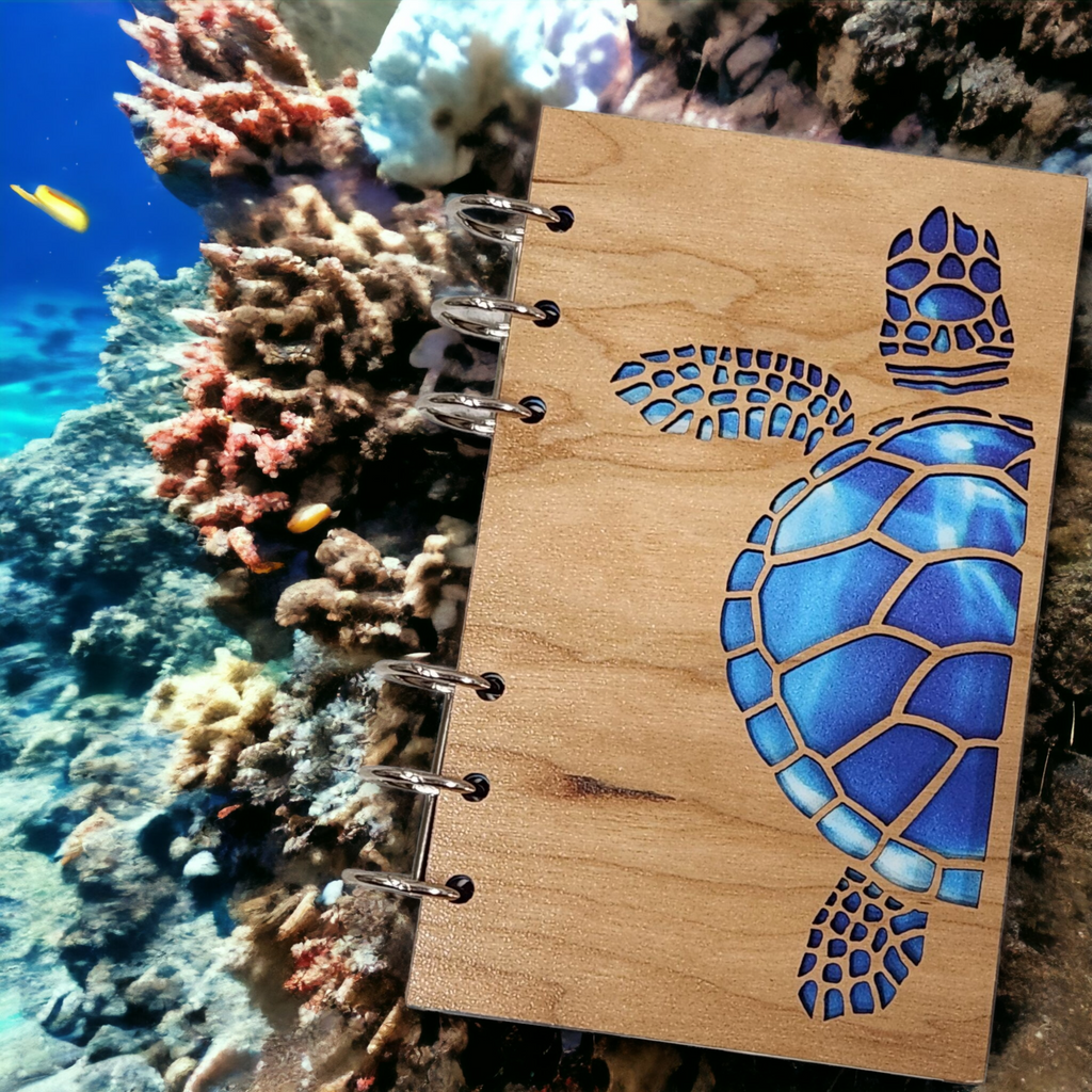 Wood Turtle Refillable Notebook Journal - A6 Refillable Notebook